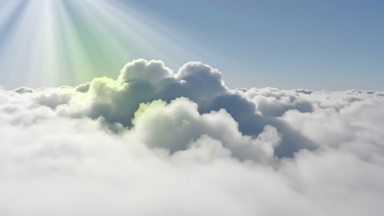 Soft clouds drifting across a bright sky